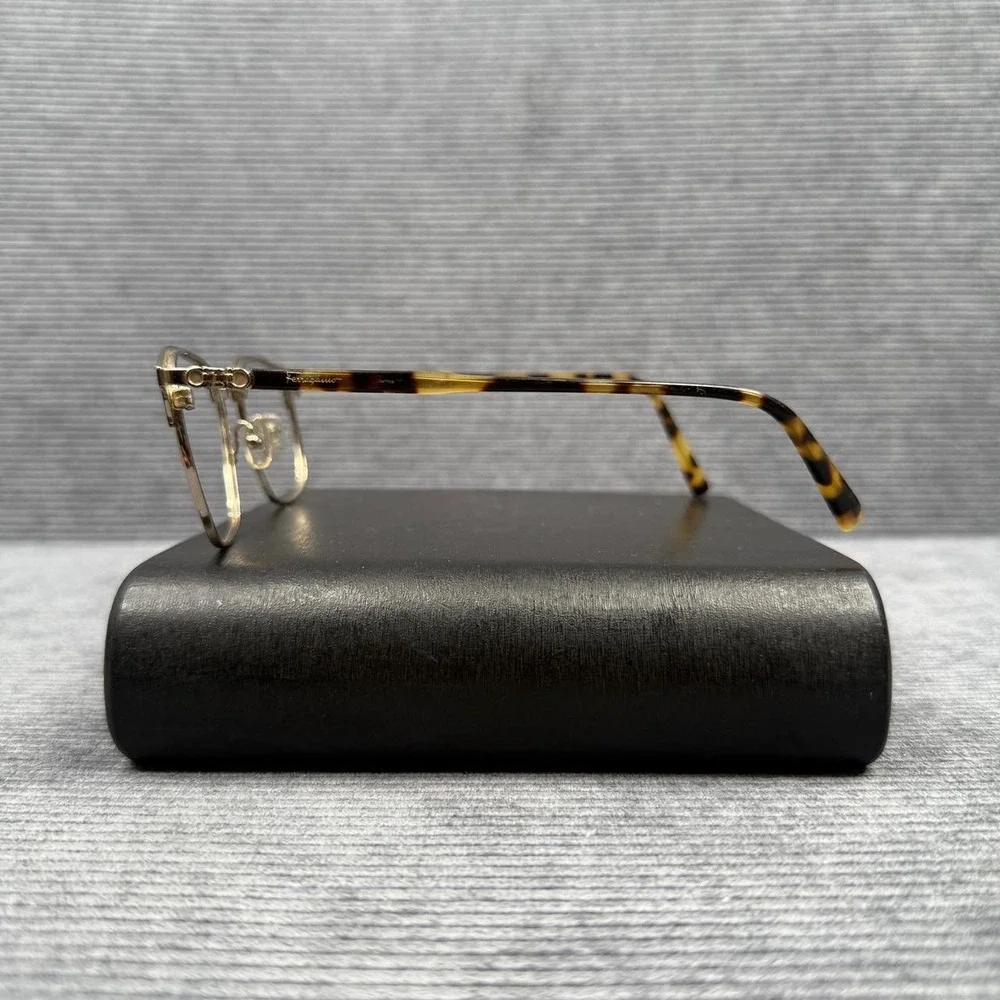 Salvatore Ferragamo SF2170 017 Browline Eyeglasses Gold Tortoise 52-18-145 Italy
